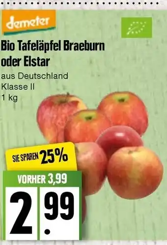 Edeka Bio Tafeläpfel Braeburn oder Elstar 1 kg Angebot