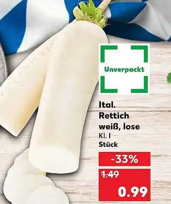 Kaufland Ital. Rettich Weiß, Lose Angebot