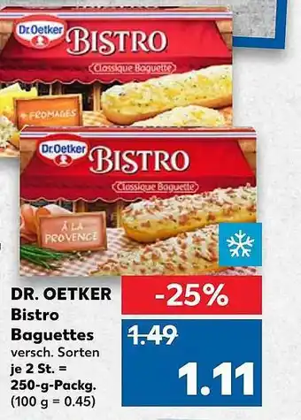 Kaufland Dr Oetker Bistro Baguettes 250g Angebot