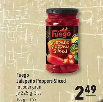 CITTI Markt Fuego Jalapeño Peppers Sliced 225g Angebot