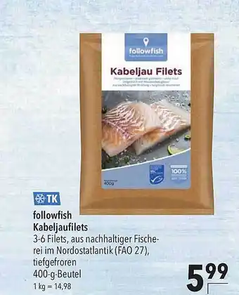 CITTI Markt Followfish Kabeljaufilets 400g Beutel Angebot