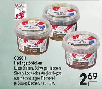 CITTI Markt Gosch Heringstöpfchen 300g Becher Angebot