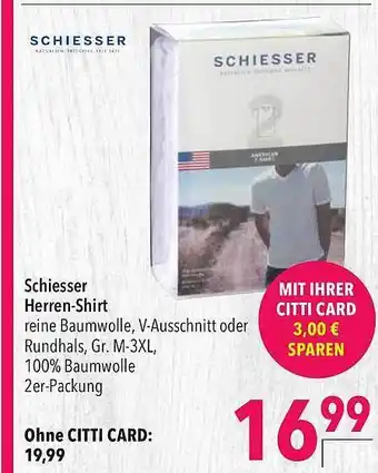 CITTI Markt Schiesser Herren Shirt Angebot