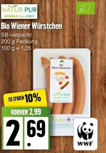 Edeka Natur Pur Bio Wiener Würstchen 200 g Angebot