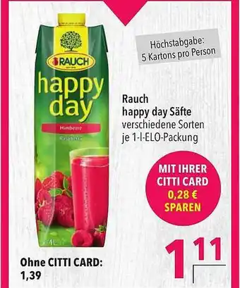 CITTI Markt Rauch Happy Day Säfte 1L Angebot