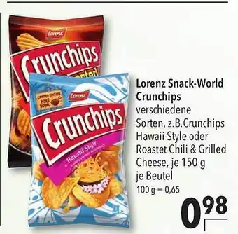 CITTI Markt Lorenz Snack World Crunchips 150g Angebot