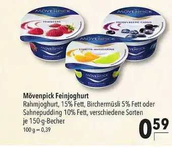 CITTI Markt Mövenpick Feinjoghurt 150g Becher Angebot