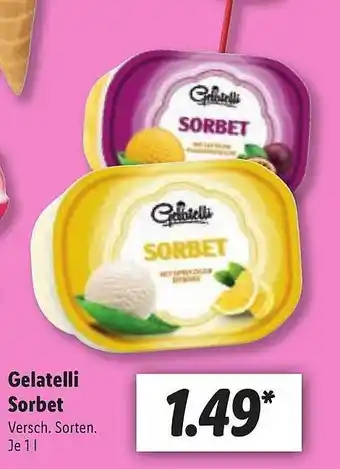 Lidl Gelatelli Sorbet 1L Angebot