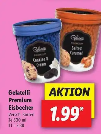 Lidl Gelatelli Premium Eisbecher 500ml Angebot