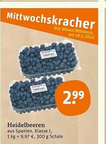 tegut Heidelbeeren 300g Angebot