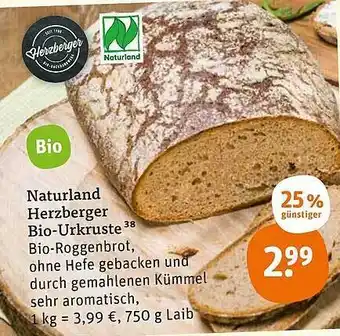 tegut Naturland Herzberger Bio-urkruste 750g Angebot