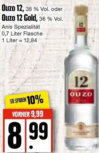 Edeka Ouzo 12 oder Ouzo 12 gold 0,7 L Angebot