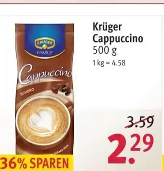 Rossmann Kruger Family Cappuccino 500g Angebot