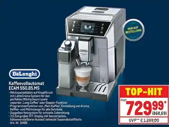 METRO Delonghi kaffeevollautomat ecam 550.85.ms Angebot