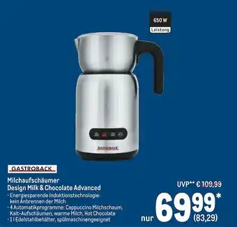 METRO Milchaufschäumer design milk & chocolate advanced Angebot