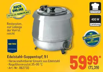 METRO Metro professional edelstahl-suppentopf, 9 l Angebot