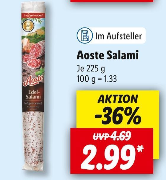 Aoste salami Angebot bei Lidl