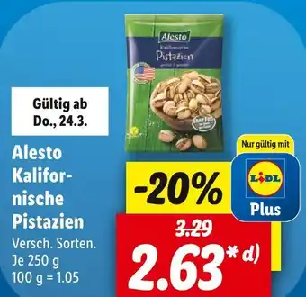 Lidl Alesto kalifornische pistazien Angebot