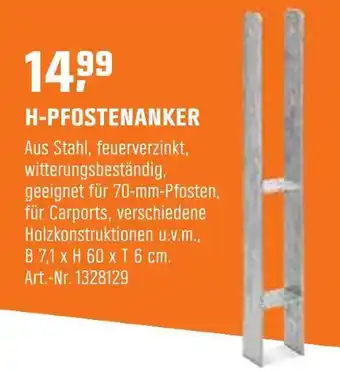 OBI H-pfostenanker Angebot