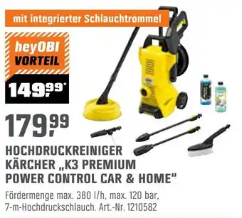 OBI Kärcher hochdruckreiniger „k3 premium power control car & home“ Angebot