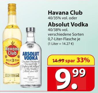 Famila Nord Ost Absolut vodka oder havana club Angebot