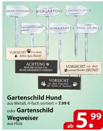 Famila Nord Ost Gartenschild Angebot