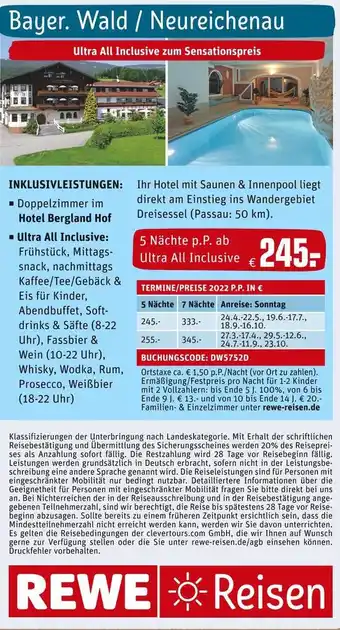 REWE Rewe reisen bayer. wald / neureichenau Angebot