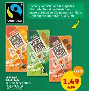 PENNY Very fair schokolade Angebot