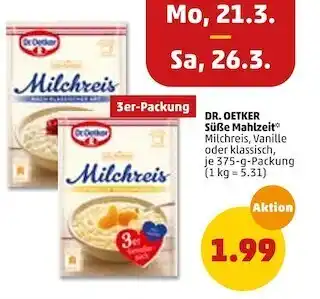 PENNY Dr. oetker süße mahlzeit milchreis Angebot