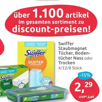 Budni Swiffer staubmagnet tücher, bodentücher nass oder trocken Angebot