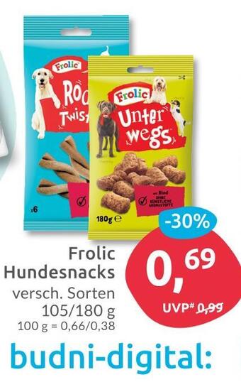 Budni Frolic hundesnacks Angebot