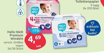 Budni Hallo welt premium windeln Angebot