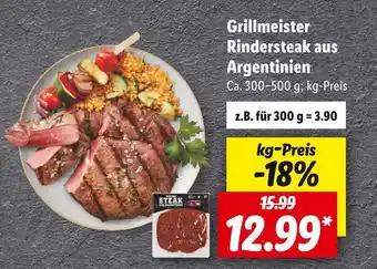 Lidl Grillmeister rindersteak Angebot