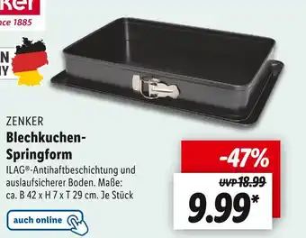 Lidl Zenker blechkuchen-springform Angebot