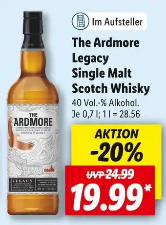 Lidl The ardmore legacy single malt scotch whisky Angebot