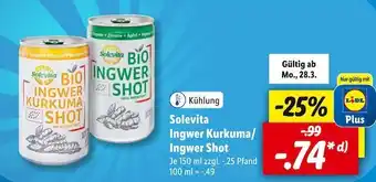 Lidl Solevita ingwer kurkuma/ingwer shot Angebot