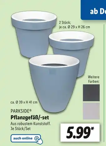 Lidl Parkside® pflanzgefäß/-set Angebot