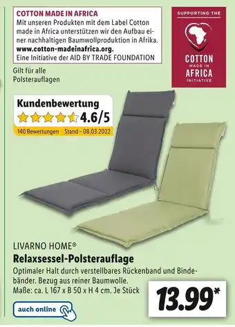 Lidl Livarno home relaxsessel-polsterauflage Angebot