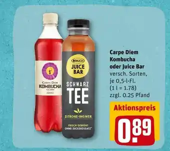 REWE Carpe diem kombucha oder juice bar Angebot