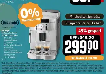 REWE Delonghi kaffeevollautomat ecam22.110.sb Angebot