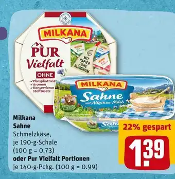 REWE Sahne oder pur vielfalt portionen Angebot