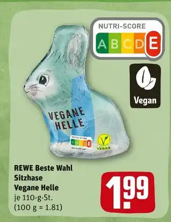 REWE Rewe beste wahl sitzhase vegane helle Angebot