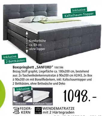 Zurbrüggen Boxspringbett „sanford“ Angebot