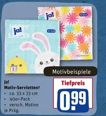 REWE Ja! motiv-servietten Angebot