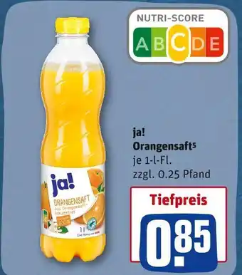 REWE Ja! orangensaft Angebot