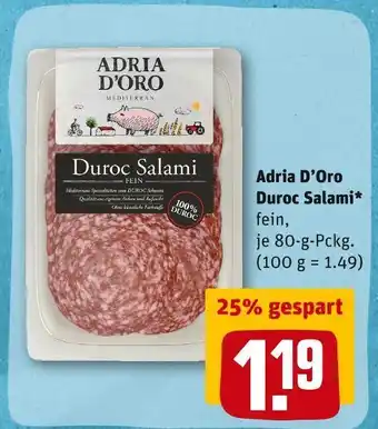 REWE Adria d’oro duroc salami Angebot