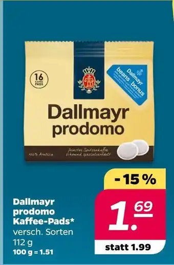 NETTO Dallmayr prodomo kaffee-pads Angebot