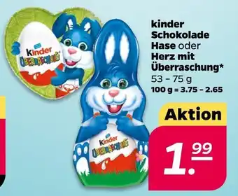 NETTO Kinder schokolade hase oder herz mit überraschung Angebot