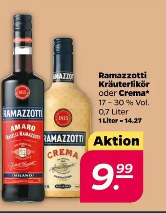 NETTO Ramazzotti kräuterlikör oder crema Angebot