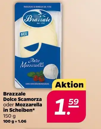 NETTO Brazzale dolce scamorza oder mozzarella in scheiben Angebot